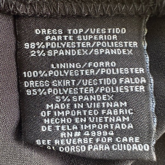 R&M Richards Mini Sequin Lace Sleeveless Lined Mini Little Black Formal Dress 6 - Picture 5 of 6